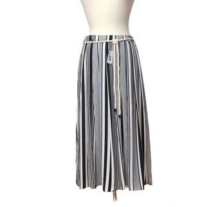 Vince Camuto Striped Skirt with Rope Belt